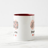 2 Couleurs Tasse d'édredon d'amour de paix (Centre)