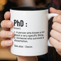Tasse Définition de Doctorat Cadeau Drôle de Diplô