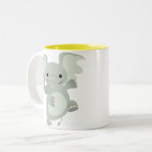 2 Couleurs Tasse d'éléphant de bande dessinée de danse (Devant gauche)