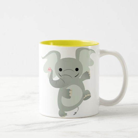 2 Couleurs Tasse d'éléphant de bande dessinée de danse (Droit)