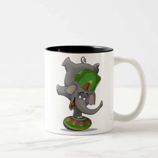 2 Couleurs Tasse d'éléphant de cirque (Droit)