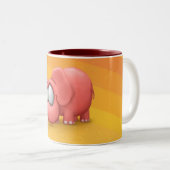 2 Couleurs Tasse d'éléphant et de ver (Devant droit)