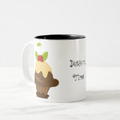 2 Couleurs Tasse délicieuse de petit gâteau (Devant gauche)