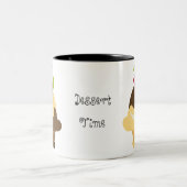 2 Couleurs Tasse délicieuse de petit gâteau (Centre)