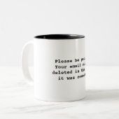 2 Couleurs Tasse d'email de bureau (Devant gauche)