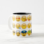 2 Couleurs Tasse d'Emoji (Devant gauche)