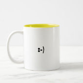 2 Couleurs Tasse d'émoticône : Sourire (Gauche)