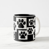 2 Couleurs Tasse d'empreinte de patte (Devant droit)