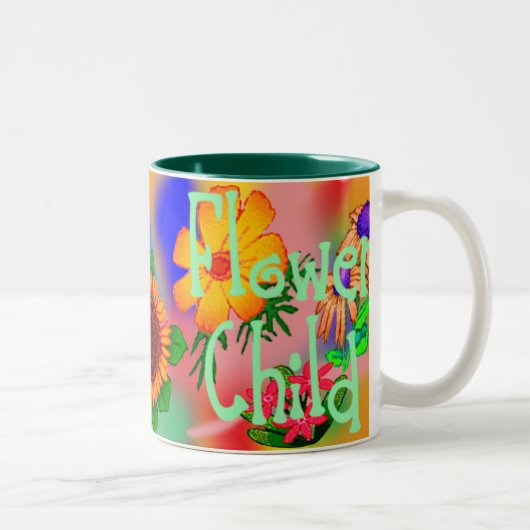 2 Couleurs Tasse d'enfant de fleur (Droit)