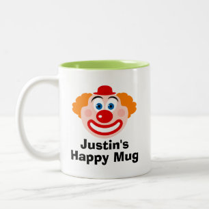 2 Couleurs Tasse d'enfant sur mesure gaie avec un visage de c