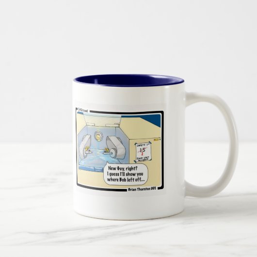 2 Couleurs Tasse "d'entretien de bureau" (Droit)