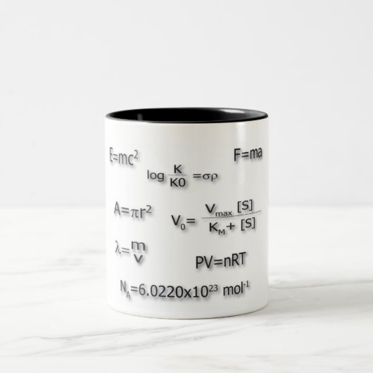 2 Couleurs Tasse d'équations (Centre)