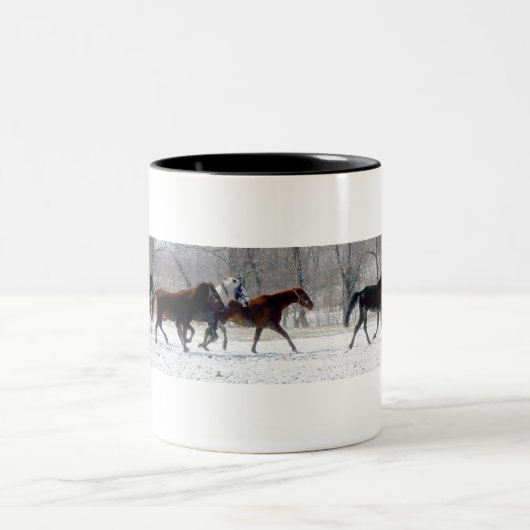 2 Couleurs Tasse des chevaux 01 (Centre)