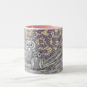 2 Couleurs Tasse des hiboux 27