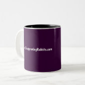 2 Couleurs Tasse désapprobatrice 1 de lapins - customisée (Devant gauche)