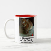 2 Couleurs Tasse désapprobatrice de ton du lapin deux (Gauche)