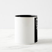 2 Couleurs Tasse désapprobatrice noire de lapins (Centre)