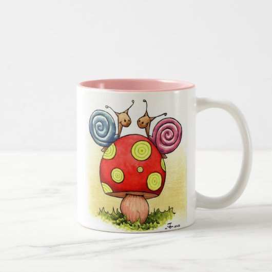 2 Couleurs tasse d'escargots d'amour (Droit)