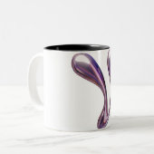 2 Couleurs Tasse design "Liquid V Reflection" (Devant gauche)