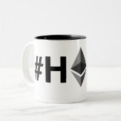 2 Couleurs Tasse d'Ethereum de #HODL (Devant gauche)