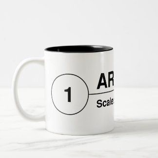 2 Couleurs Tasse d'étiquette de dessin d'architecte