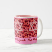 2 Couleurs Tasse d'étoile de rose de bat mitzvah (Devant droit)