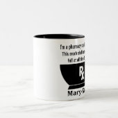 2 Couleurs Tasse d'étudiant de pharmacie - personnalisée (Centre)