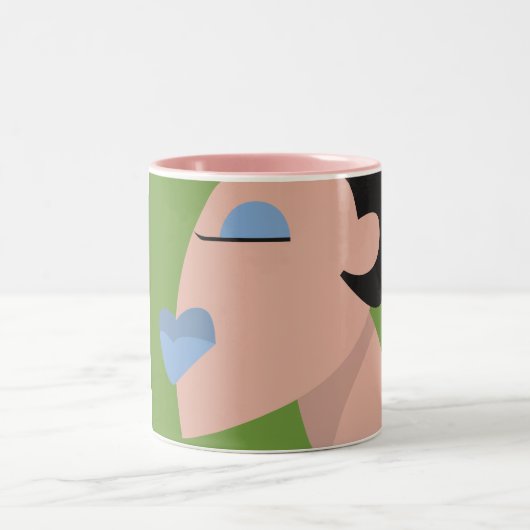 2 COULEURS TASSE DEUX FOIS EMBRASSÉE (Centre)