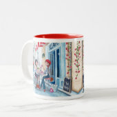 2 Couleurs Tasse deux tons de mode de thé à Paris Filles Mign (Devant gauche)