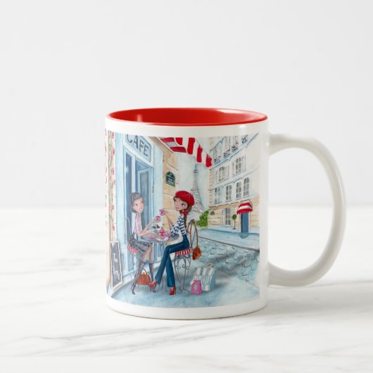 2 Couleurs Tasse deux tons de mode de thé à Paris Filles Mign (Droit)