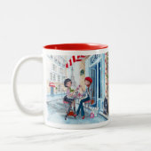 2 Couleurs Tasse deux tons de mode de thé à Paris Filles Mign (Gauche)