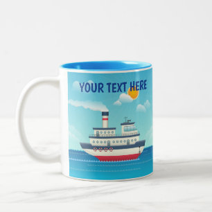 2 Couleurs Tasse deux tons personnalisée avec dessin animé de