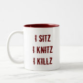 2 Couleurs Tasse d'ha Sitz Knitz Killz (Gauche)