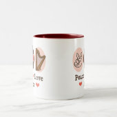 2 Couleurs Tasse d'harpe d'amour de paix (Centre)