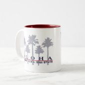 2 Couleurs Tasse d'Hawaï de drapeau de paume (Devant gauche)