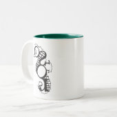 2 Couleurs Tasse d'hippocampe (Devant gauche)