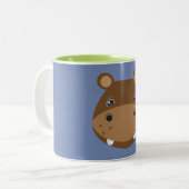 2 Couleurs Tasse d'hippopotame (Devant gauche)
