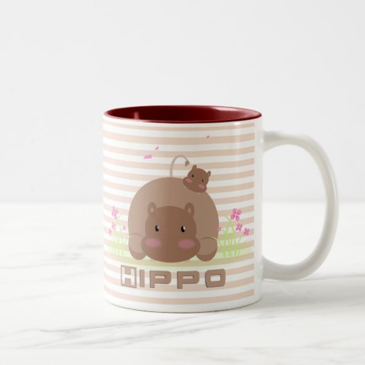 2 Couleurs Tasse d'hippopotame de Lil (Droit)