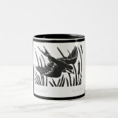 2 Couleurs Tasse d'hirondelle de grange de l'art d'Angie (Centre)