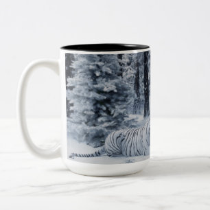 2 Couleurs Tasse d'hiver Tigre Blanc – Cadeau de vacances de
