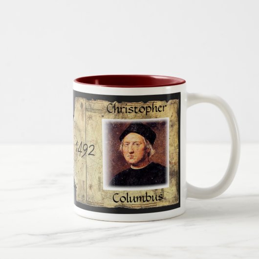 2 Couleurs Tasse d'hommage de Columbus (Droit)