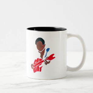 2 Couleurs Tasse d'homme de guitare