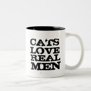 2 Couleurs Tasse d'hommes d'amour de chats vraie