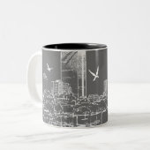 2 Couleurs Tasse d'horizon de Boston (Devant gauche)