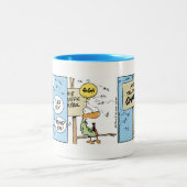 2 Couleurs Tasse d'humour d'aviation de chaos de trafic (Centre)