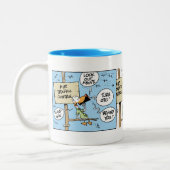 2 Couleurs Tasse d'humour d'aviation de chaos de trafic (Gauche)