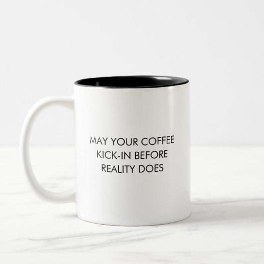 2 Couleurs Tasse d'humour de café réalité (Gauche)