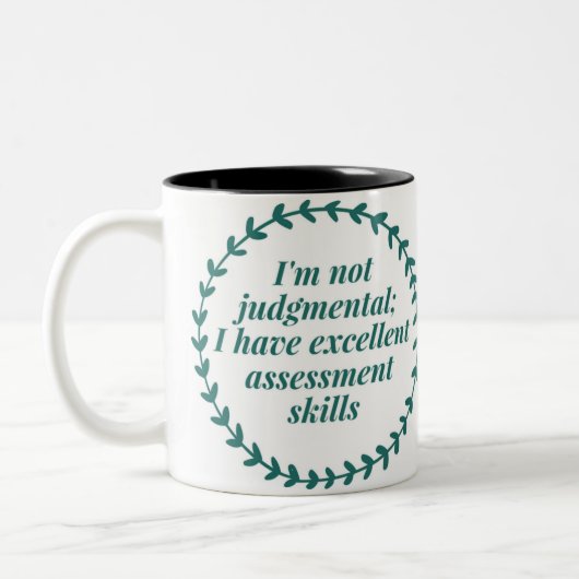 2 Couleurs Tasse d'humour de travail social de qualifications (Gauche)