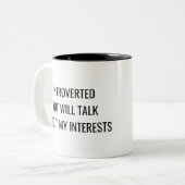 2 Couleurs Tasse d'humour d'introverti – Cadeau de personnali (Devant gauche)
