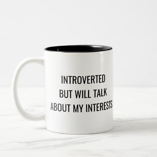 2 Couleurs Tasse d'humour d'introverti – Cadeau de personnali (Gauche)